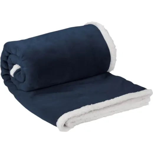 US Basic Mckinley Sherpa Fleece Blanket Navy
